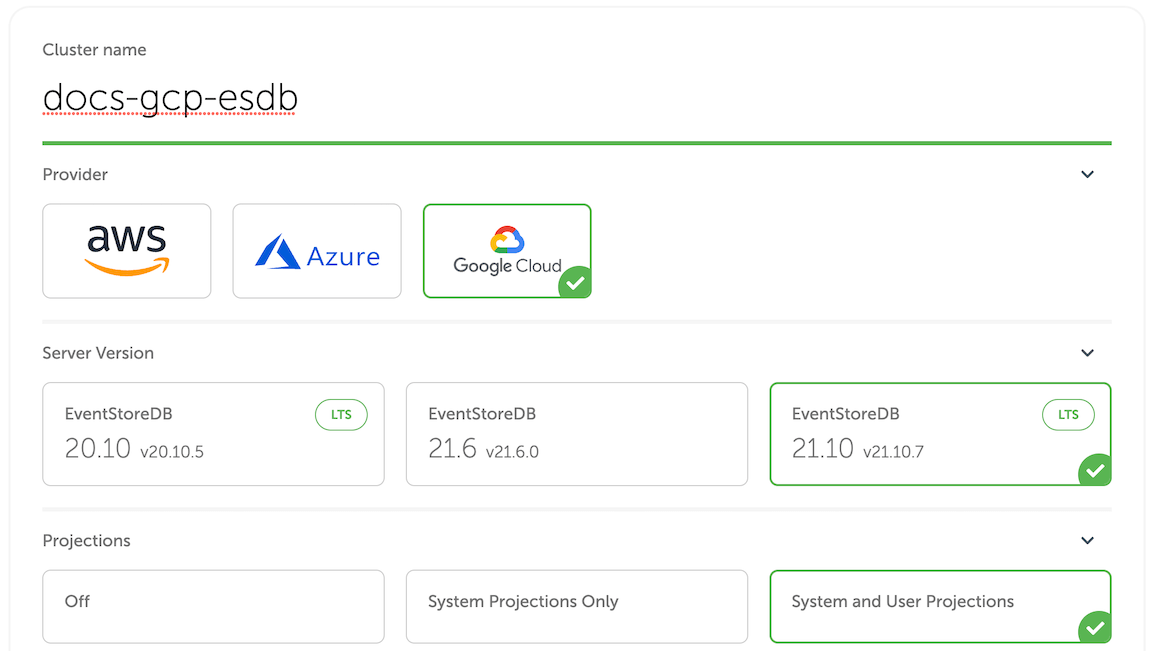 GCP cluster first part